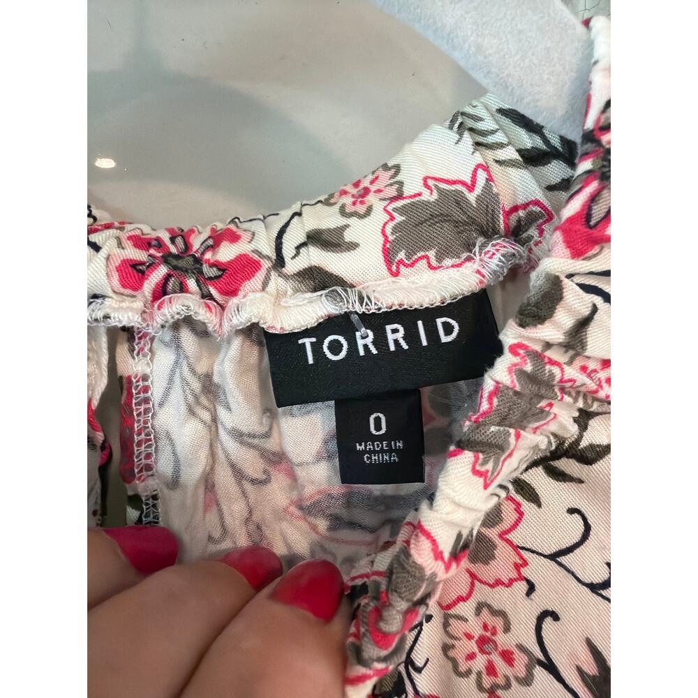 Torrid size 0 or large floral midi dress with pockets - Picture 3 of 5